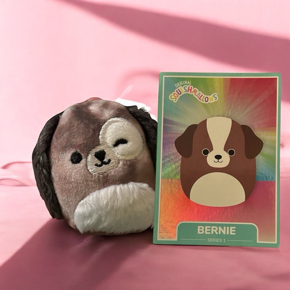 Dog Duo Zerdan Squishville Bernie Squishmallows Holographic Collector Card